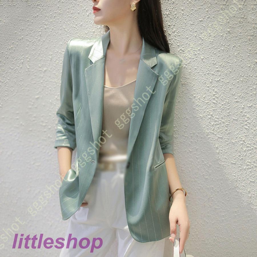ファッション ブレザー レディース テーラードジャケット スーツ ショート丈 春夏秋 長袖 大きい スリム オフィス 通勤 ビジネス フォーマル カジュアル 無地