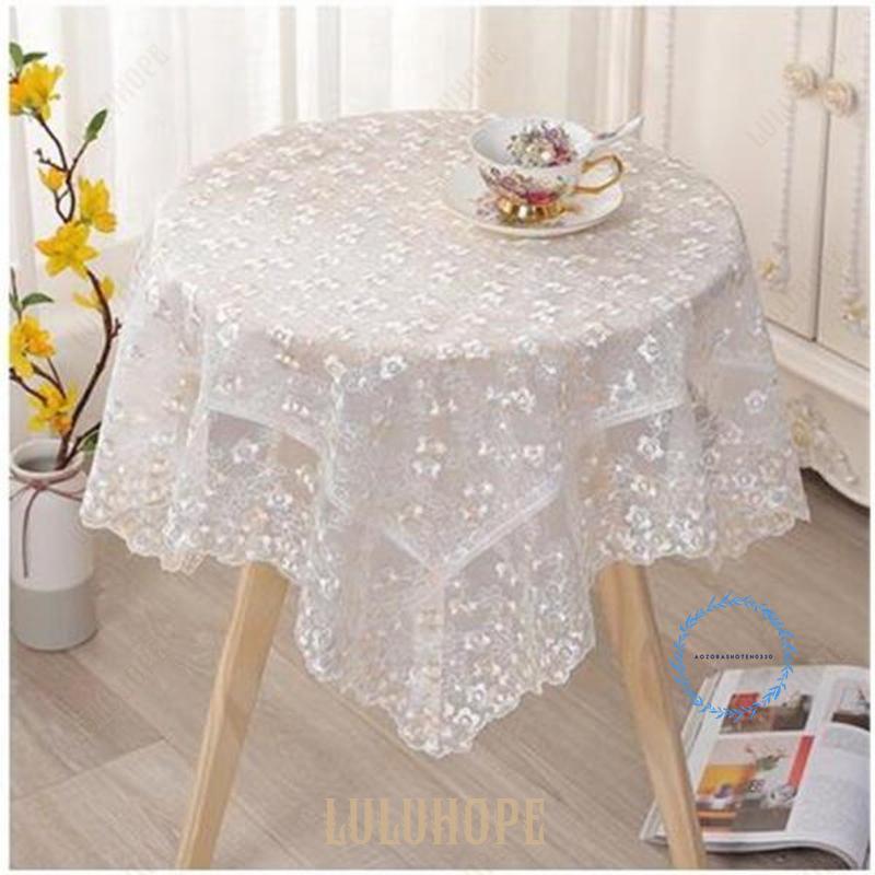 新生活応援　テーブルクロス　食卓カバー　花柄　レース長方形　おしゃれ　円形インテリア　クッションカバー 50*55cm 85*85cm