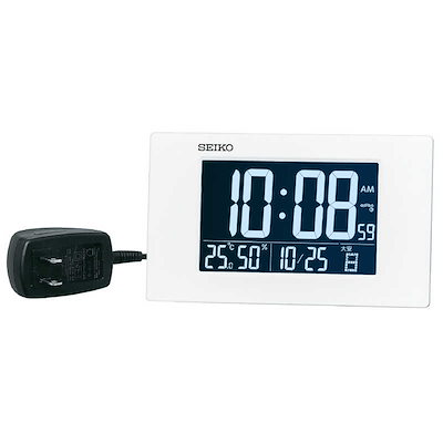 他サイト： セイコー 電波置き時計 SEIKO 交流式電波デジタル時計 DL-215-Wの商品画像