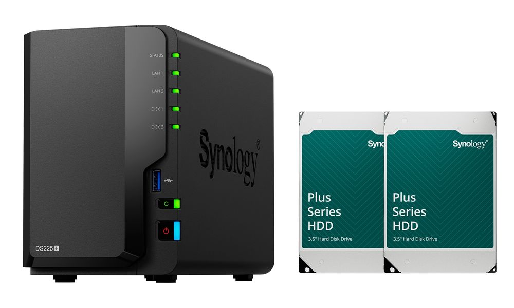 Synologyシノロジー DiskStation DS225+ +HAT3310-12TB 2個 DS225HAT331012TB2 89,760円