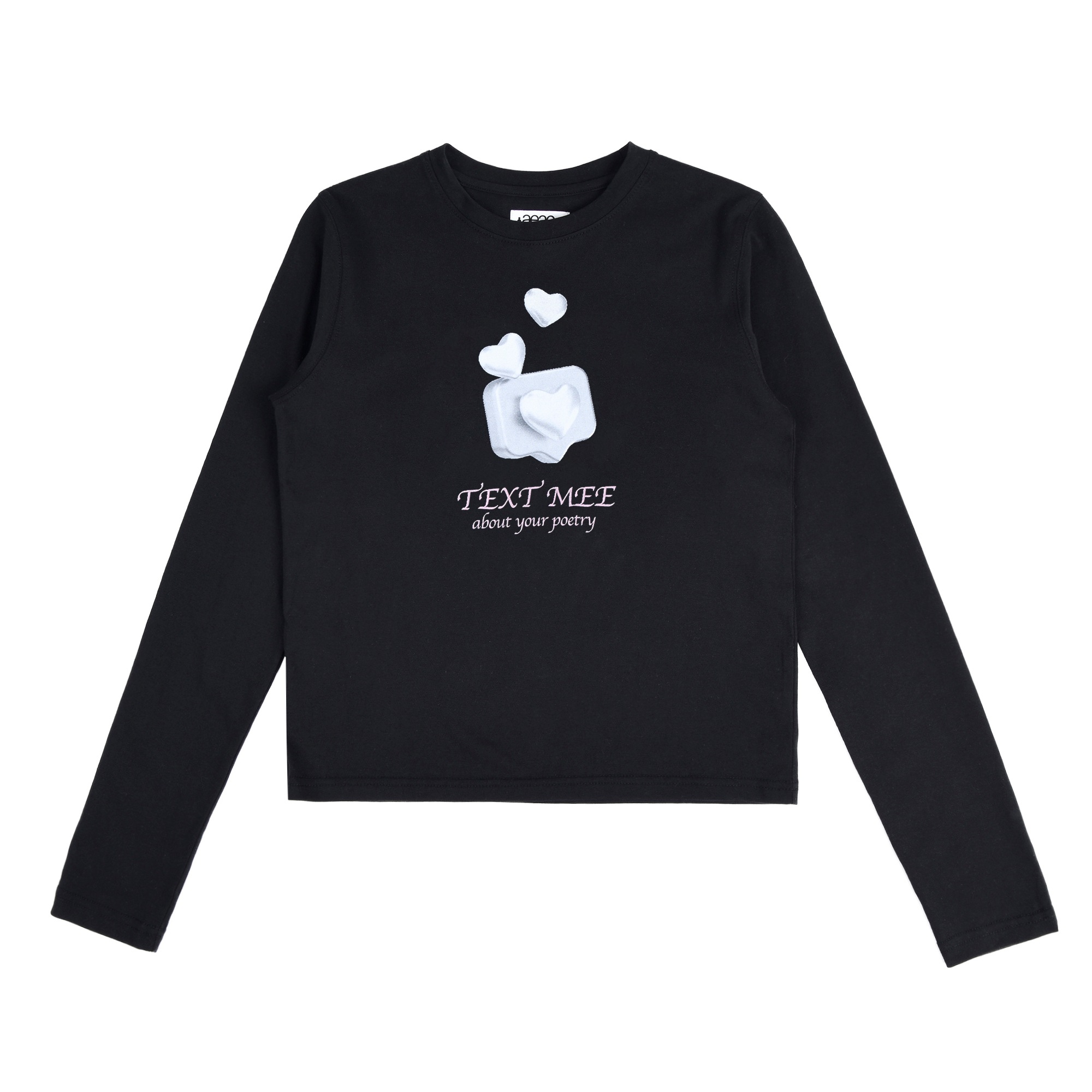 【aeae】 TEXT ME L/S : BLACK
