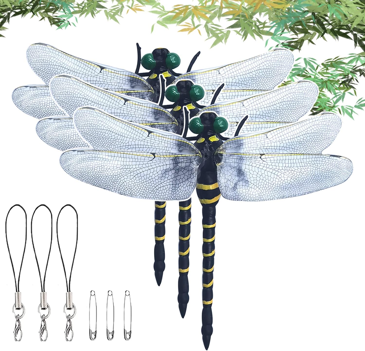 即納 おにやんま オニヤンマ虫除け きい 12cm 3匹セット 本物サイズ 蜂よけオニヤンマ 蜻蛉 昆虫 虫 動物 模型 トンボ 登山 キャンプ 釣り 衣服 玄関 室内装飾など キーホルダー ブロー