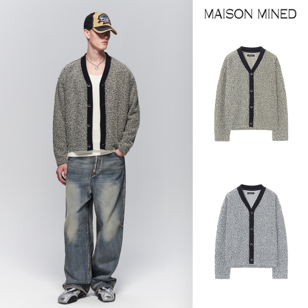 【MAISON MINED】 RUG BOUCLE WARM CARDIGAN