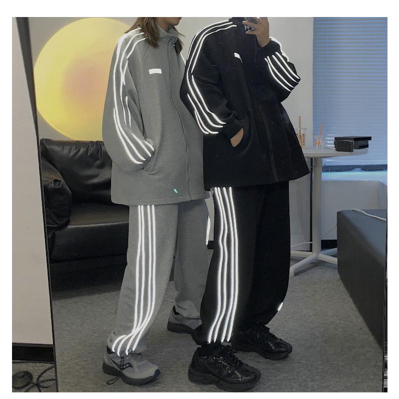 冬の新作セットアップ メンズ ランニング 上下セット 秋冬 スウェット ジャケット ジップアップ パンツ ゆったり オシャレ ジャージ スポーツウェア カジュアル 運動着