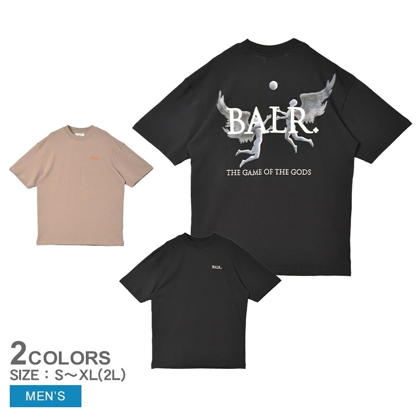 半袖Tシャツ メンズ GAME OF THE GODS BOX FIT T-SHIRT ブラック 黒 ベージュ B1112.1240 ウエア クルーネック 刺繍 バックプリント グラフィック ブランド