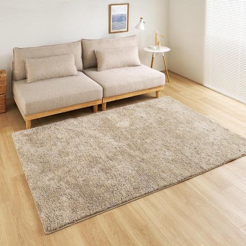 【メーカー直送品】萩原 ミックスシャギーラグ Liva リーヴァ 約140×200cm サンドベージュ