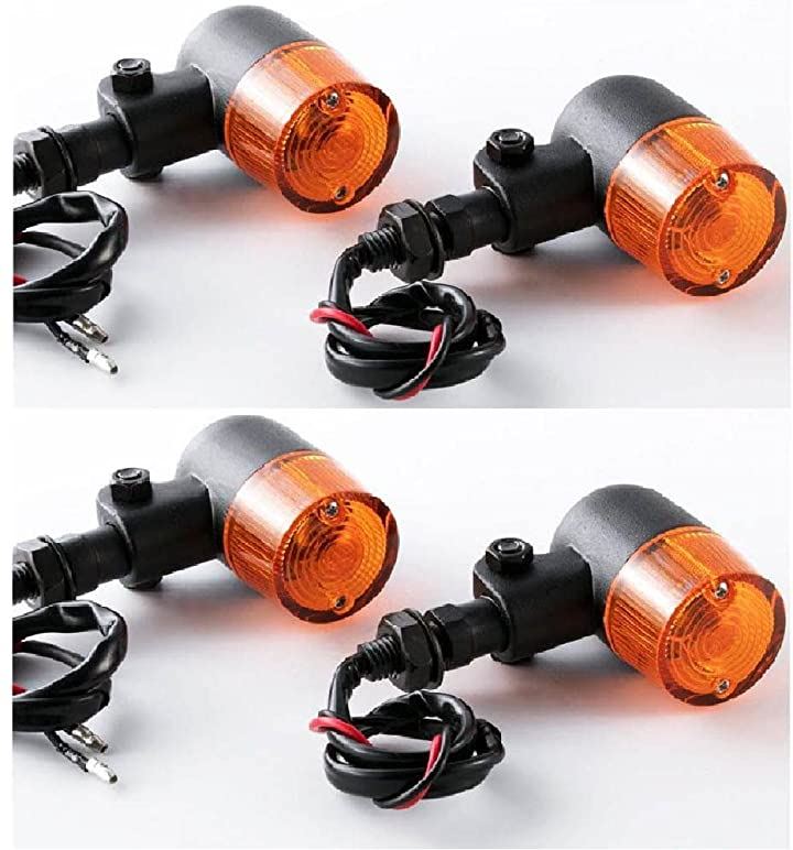 Life Design Johnson.77バイク用 ウインカーライト ランプ 円筒型 ブラックボデ