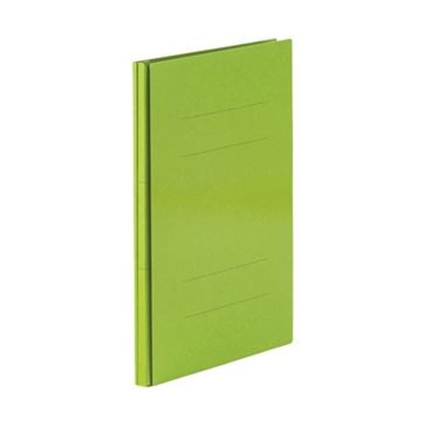 （まとめ）TANOSEE 背幅伸縮フラットファイル（PPラミ表紙）A4タテ 1000枚収容 背幅18118mm グリーン 1セット（10冊）(×5セット)
