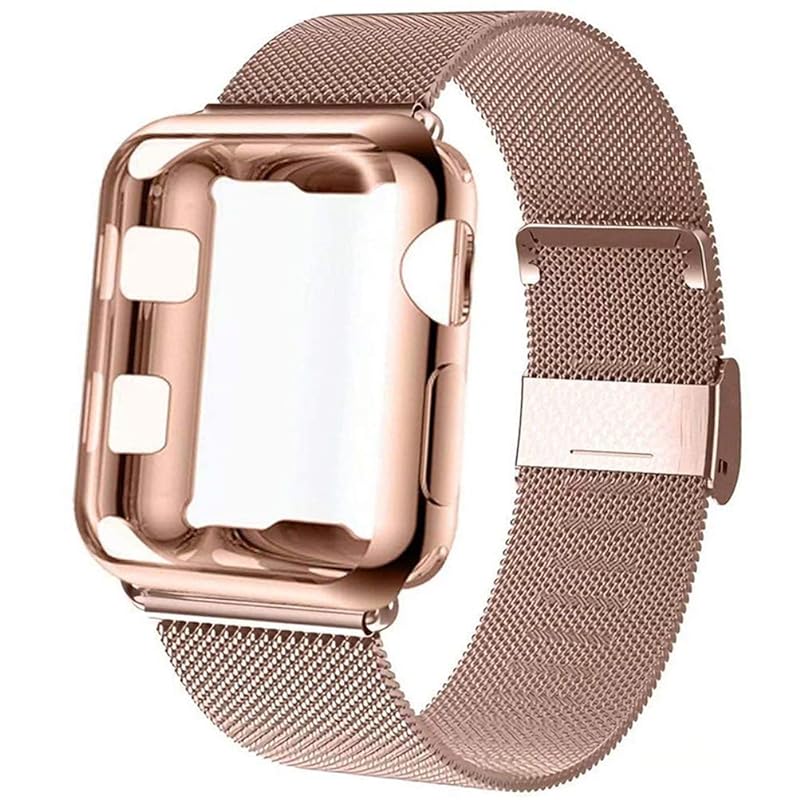 コンパチブルApple Watchバンド44mm 40mm 45mm 42mm 41mm 38mm調節可能 ステンレス鋼 磁気 通気 メッシュ ベルトコンパチブルiwatch Series 7/8/