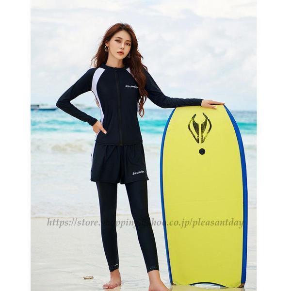 水着レディース ラッシュガード 水陸両用 5点セット フィットネス 体型カバー 大きいサイズ UVカット セパレート ヨガ ジム かわいい 女性 ママ水着 運動