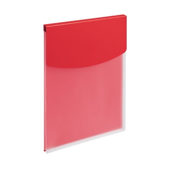 (まとめ) ライオン事務器 ホルダーファイル(ビジカル) フタ付 A4タテ 325×225mm 背幅16mm レッド PH-13BF 1冊 (×10セット)