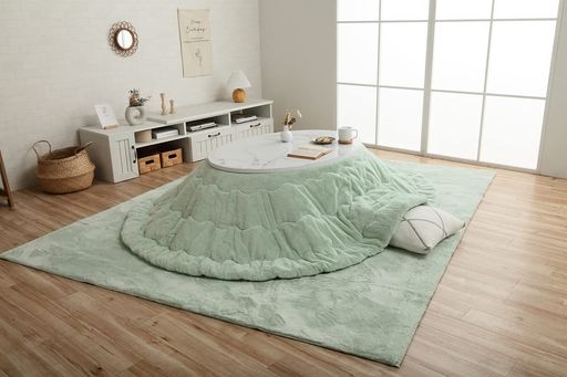 [IKEHIKO CORPORATION] こたつ掛けふとん 4550317203657 ピスタチオグリーン 約185×225CM楕円形 12,006円