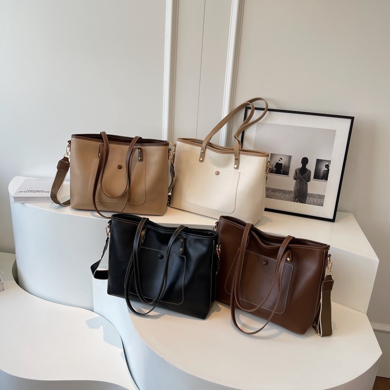 大容量トートバッグ ショルダーバッグ かたかた掛け シンプル 通勤 レディース 手提げバッグ スマホバッグ 収納袋