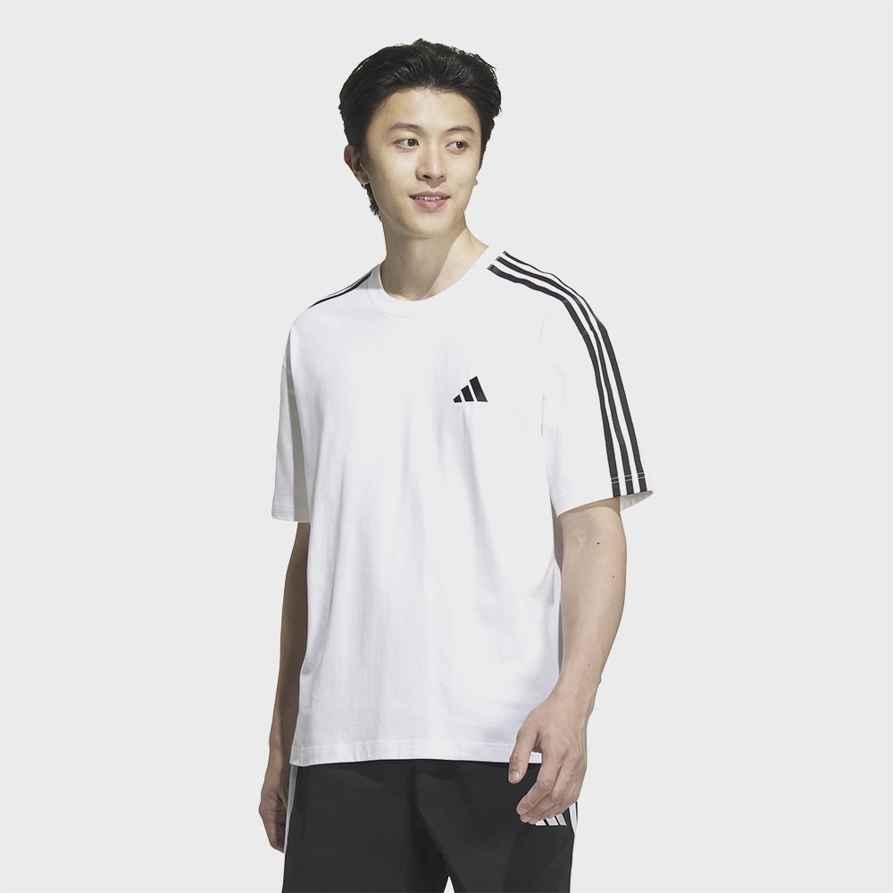 アディダスエッセンシャル+ ルーズフィット 3S ショートスリーブ Tシャツ-ホワイト/JW6947