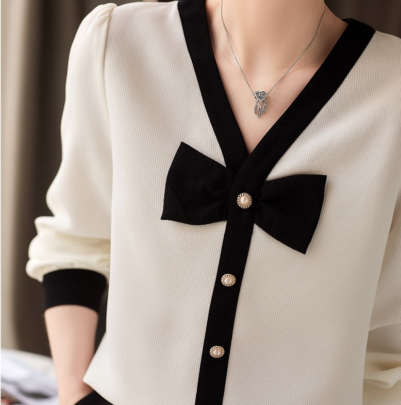 トップス ブラウス カットソー カーディガン もこもこ アウター 袖あり 長袖 Vネック ホワイト ブラック 2XL きれいめ シンプル カジュアル 上品 おしゃれ 大人 主役級 存在感 春 個性的
