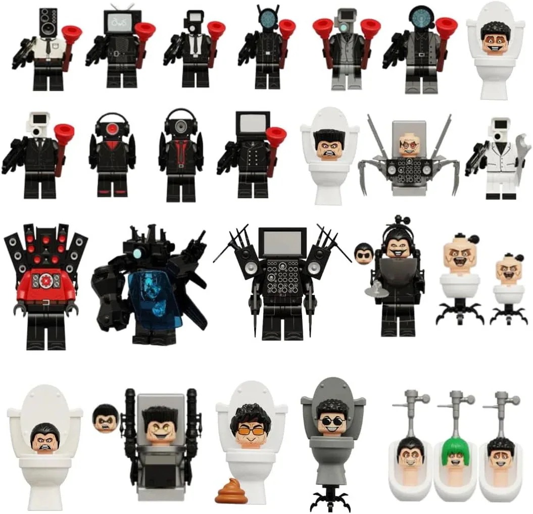 母の日Skibidi Toilet 27体セット スキビディ ブロック おもちゃ ゲーム 武器付き 人形 オーディオマン アニメ クリエイティブ ギフト 誕生日 ハロウィン クリスマス プレゼント
