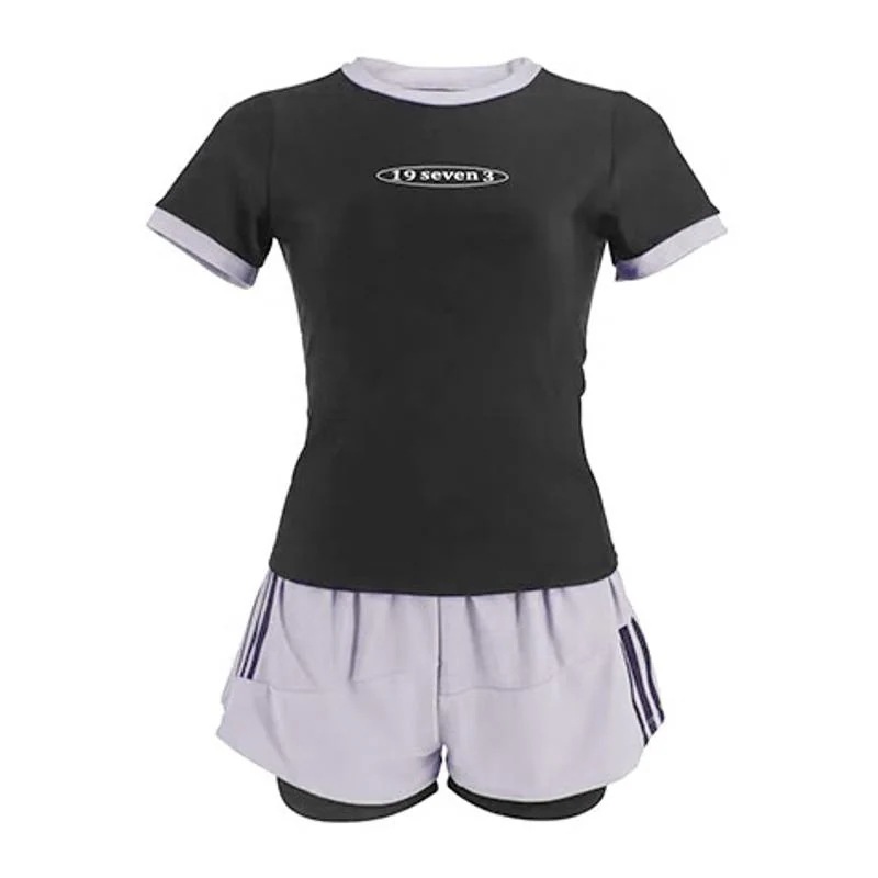 水着レディースセパレート水着2点セット温泉痩せ見え遮肉腹控えめオーバーサイズ水泳装備黒パンツ水着 4,820円