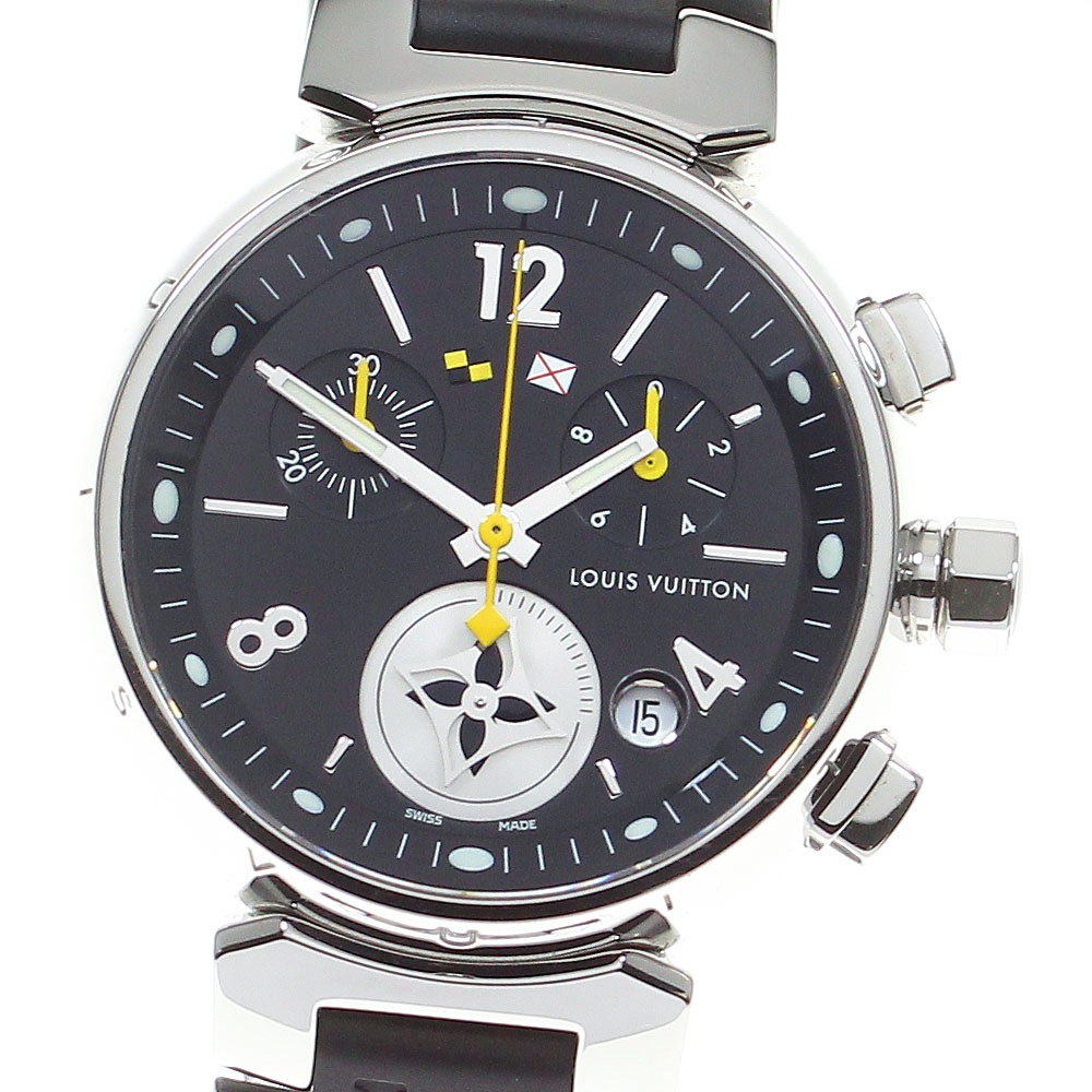 ルイ・ヴィトン LOUIS VUITTON Q132G タンブール ラブリーカップMM クロノグラフ クォーツ レディース _824989【中古】