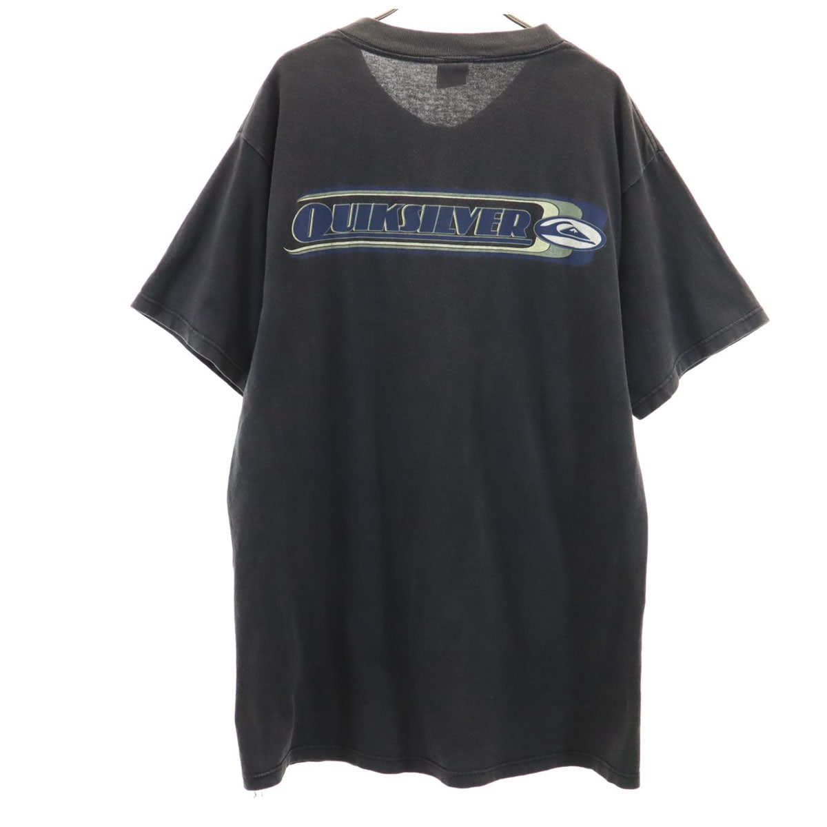 90s USA製 オールド バックロゴ 半袖 Tシャツ L ブラック メンズ 古着