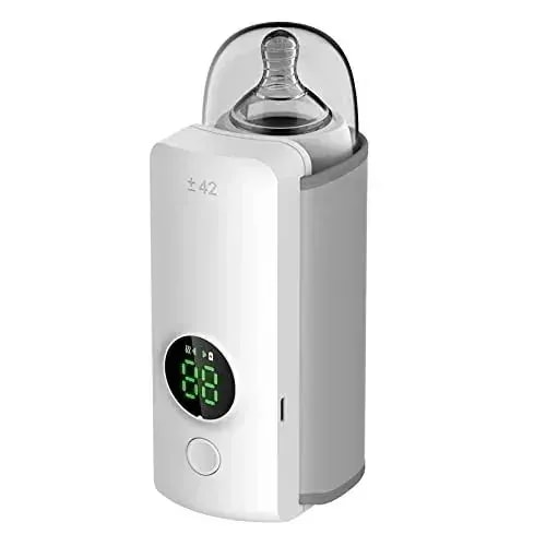 LCDディスプレイ付きボトルウォーマーフォーミュラミルク用のポータブル充電式ワイヤレスウォーターボトルウォーマー 5,448円