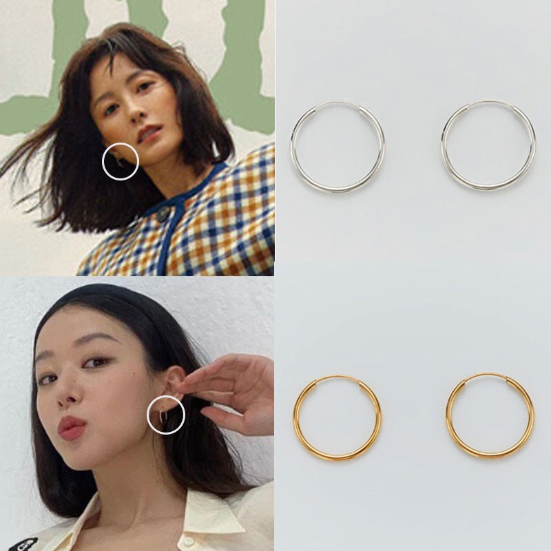 [チョンユミアンソヒイソンビンイジュミョン fromis_9ソンハヨン ビリスワ着用] light hoop earring//デイリーアクセサリー/韓国女性アクセサリー/韓国ファ
