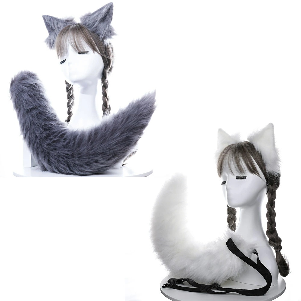 179 【NEWタイプ追加】きつねみみ きつねしっぽ 狐 狼 耳 お尾 きつね尻尾 しっぽ 手作り モコモコ COSPLAY アクセサリー コスプレ コスチューム用 衣装 仮装 変装 文化祭 イベント