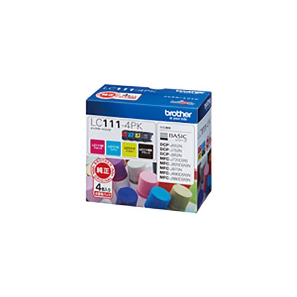 (業務用3セット) (純正品) BROTHER ブラザー インクカートリッジ (LC111-4PK 4色パック) 11,758円