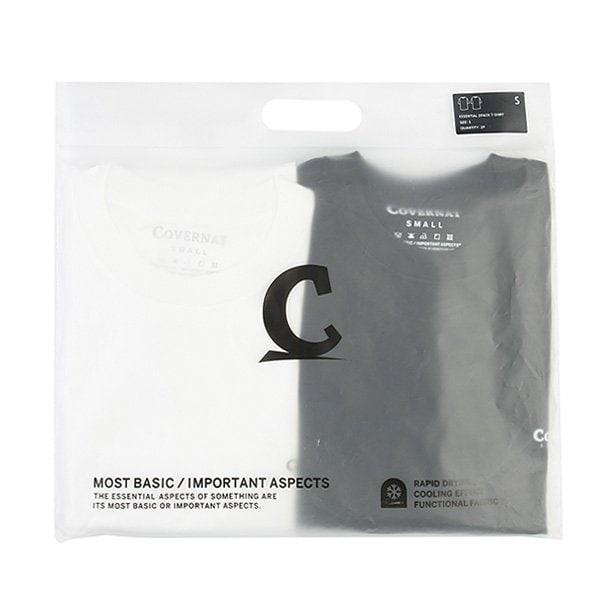 [2PACK] クールコットンTシャツ ブラック+ホワイト CO2502STE1BK