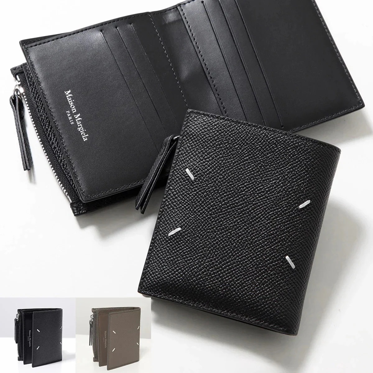 MAISON MARGIELA メゾンマルジェラ 二つ折り財布 SA1UI0020 P4745 レディース レザー ミニ財布 豆財布 4ステッチ カラー2色 S