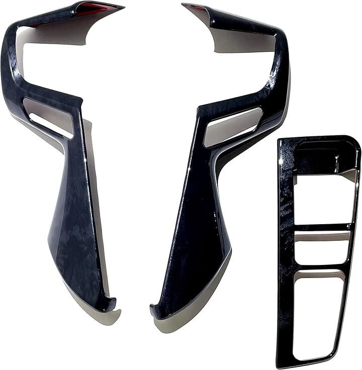 アルファード 30系 ヴェルファイア 前期 後期 内装 カスタム パーツ アクセサリー ステアリングパネル パーキングブレーキスイッチ カバー セット(黒木目)