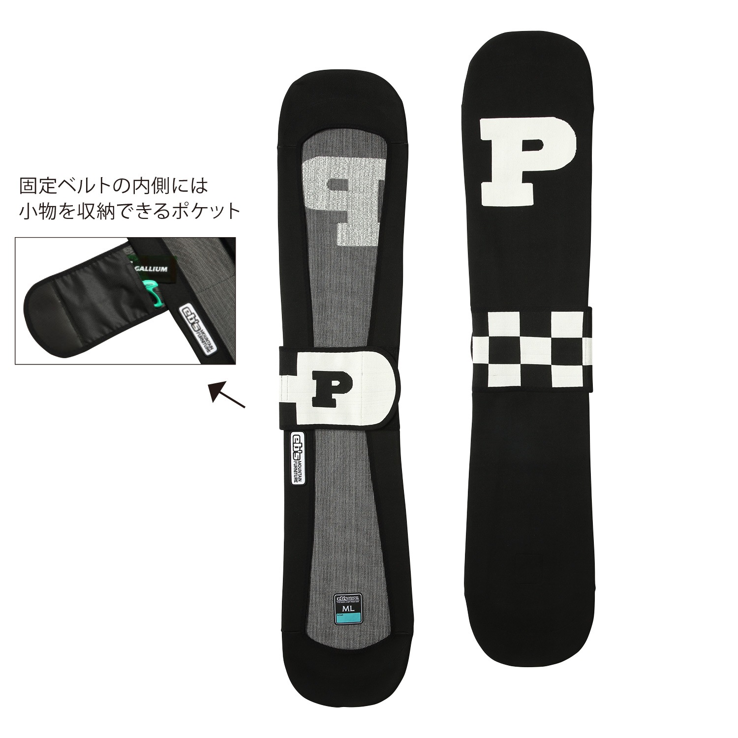 新品未使用 25-26 eb s Knit Cover KNIT COVER POCKET SM BLACK 土日祝発送OK 80 エビス
