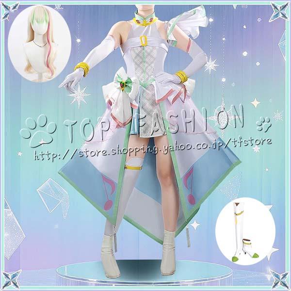 2026人気販売!キミとアイドルプリキュア プリルン Purirun キュアズキューン Cure Zukyoon コスプレ衣装 ウィッグ 靴 cosplay コスチューム ハロウィン クリスマス
