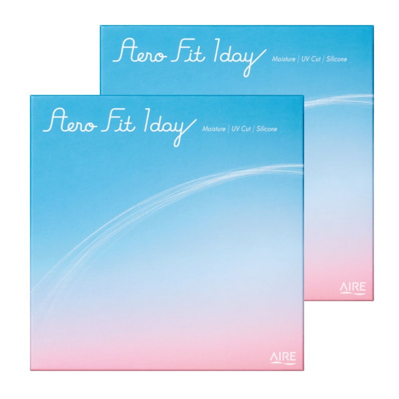 コンタクト 2箱セット エアロフィットワンデー 1箱30枚 UVカット モイスト 1day 1日使い捨て コンタクトレンズ シリコーン素材 シリコン ハイドロゲルレンズ クリア