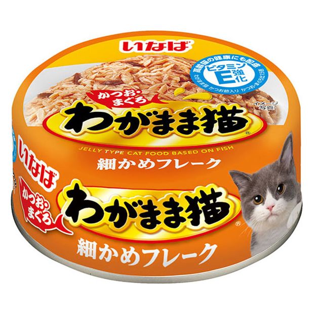 （まとめ買い）わがまま猫 かつお/まぐろ 細かめフレーク 115g IM-274 猫用フード [x24]