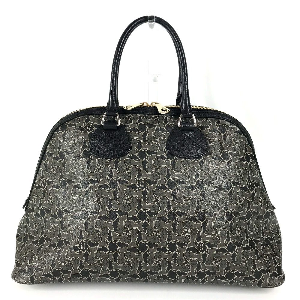 ハンドバッグ サルキー ロゴ ミニボストンバッグ カバン PVC/レザー ブラック