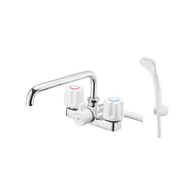 他サイト： 三栄水栓　ツーバルブデッキシャワー混合栓　SK710-W-13の商品画像