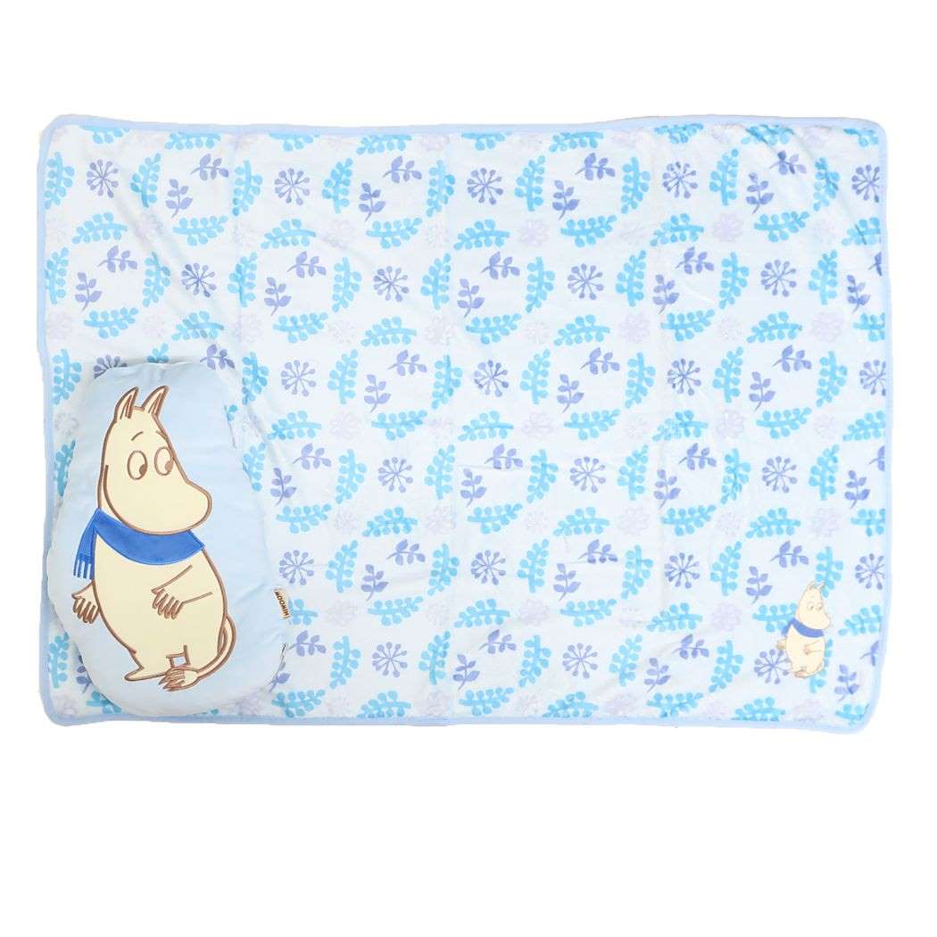 ムーミン ひざ掛け毛布 ブランケットインクッション リーフ 北欧 キャラクター グッズ