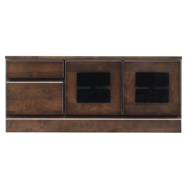 ローボード テレビ台 2段 約幅90cm ダーク 木製 扉収納付き 日本製 リビング ダイニング 完成品 開梱設置 代引不可 26,529円