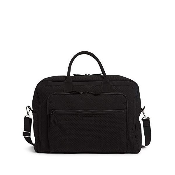 Vera Bradley Microfiber Grand Weekender Travel Bag， Black 並行輸入品