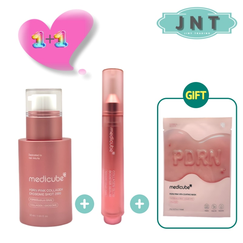 [セット] [1+1] PDRNコラーゲンエクソソームショット美容液 30ml+ コラーゲングロウブースターセラム 15ml 水分 保湿 弾力 韓国化粧品 韓国美容ギフト