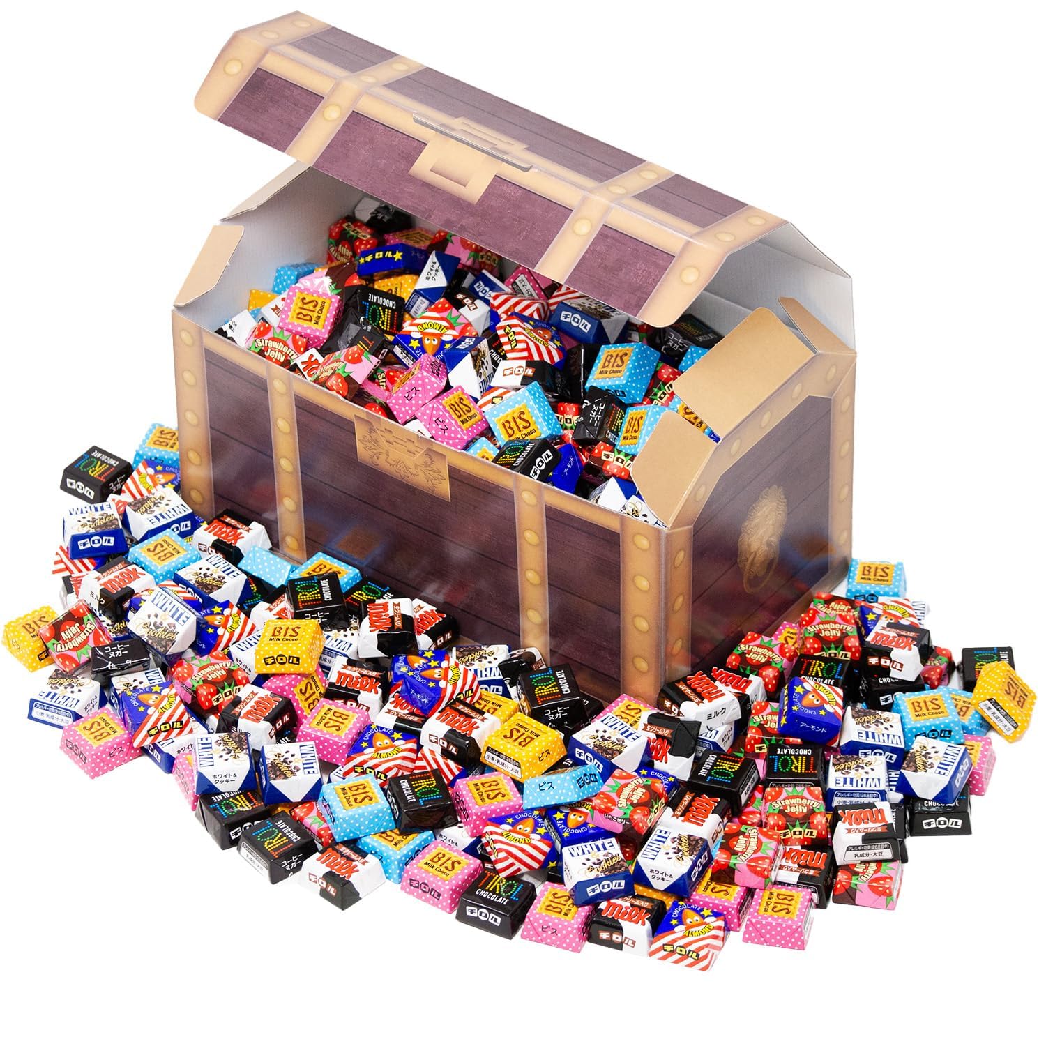 チロルチョコ 宝箱詰め合わせ 7種類 1120g ホワイトデー 誕生日プレゼント 各種イベント・パーティーに最適！ お返しに