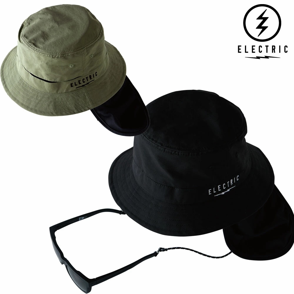【ELECTRIC /エレクトリック】ブーニーハット サファリハット/BOONIE HAT E24SC10サングラスコード付き 撥水素材 アウトドア キャンプ 釣り ストリート
