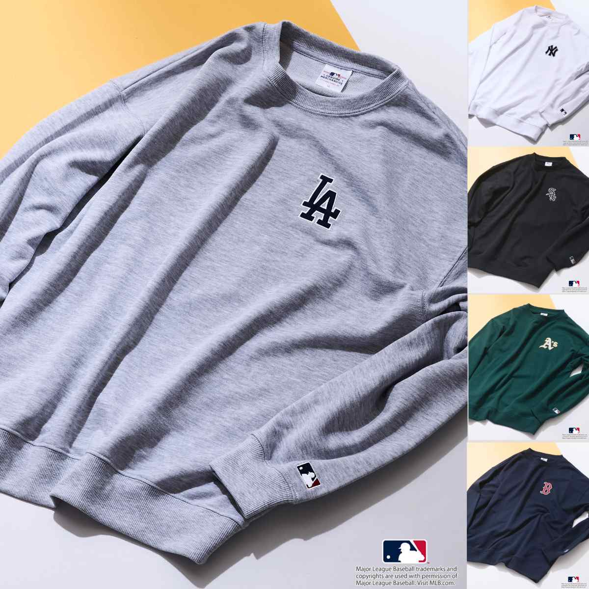 MLB バック ツイル ワッペン 裏毛 トレーナー メジャーリーグ ベースボール