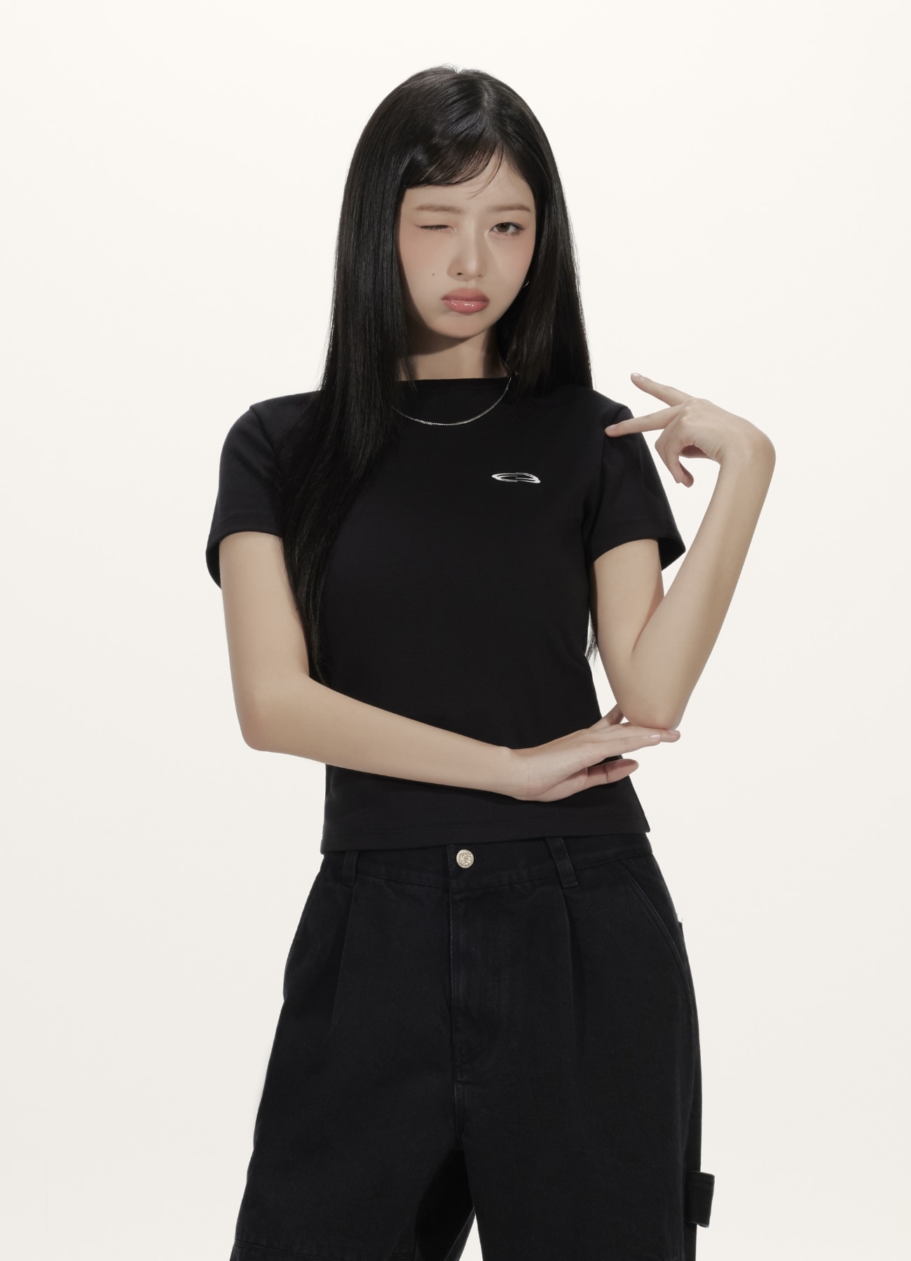 [오프닝프로젝트] 【2パック】WスモールロゴTシャツ(White. Black)