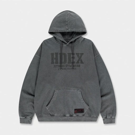 HDEX コア ジャイアントフィット ピグメント フーディ（ピグメントチャコール） ピグメントチャコール L