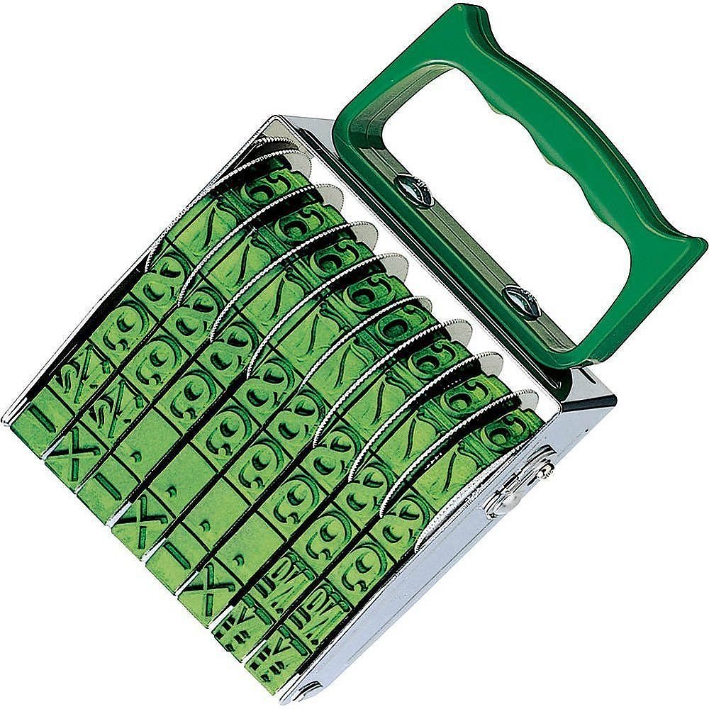 （まとめ買い）回転印 欧文数字 明朝体 特大号（8連） IS-20-8 [x3]