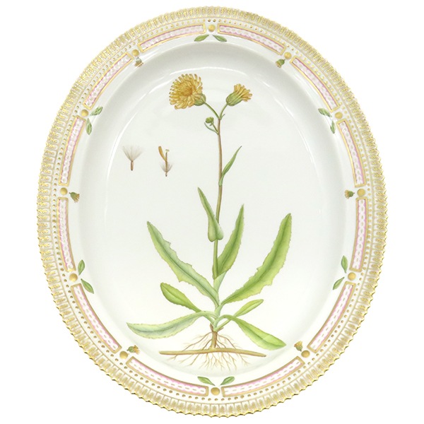 ロイヤルコペンハーゲン ROYAL COPENHAGEN 食器 フローラダニカ 大皿 陶磁器 ホワイト×ゴールド ヴィンテージ 北欧 花 【中古】 72,512円