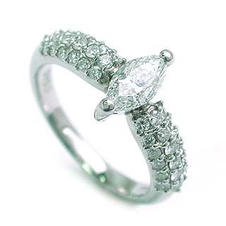 パヴェ (Brand アニーベル) Pt マーキースダイヤリング（婚約指輪エンゲージリング）楽ギフ_包装02P26Mar16