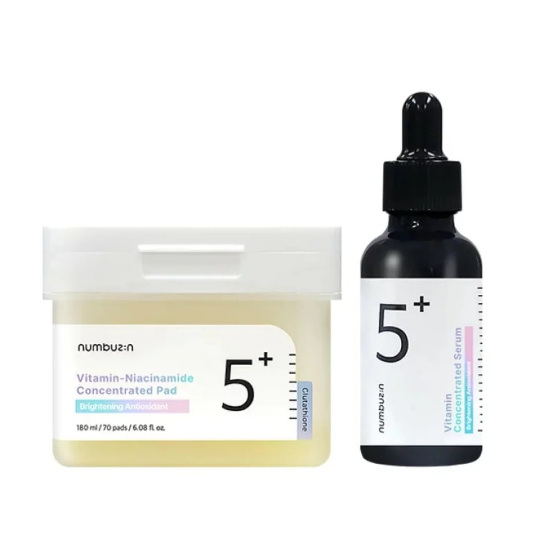 【5番セット】 5番 白玉グルタチオンC美容液 30ml + 5番 白玉グルタチオンCフィルムパッド 70枚 5,107円