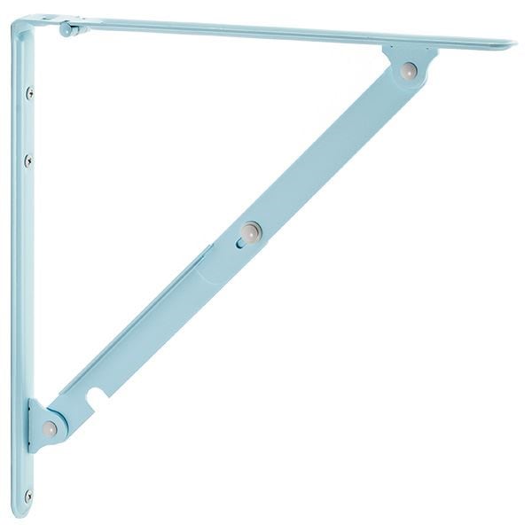 棚受け金具/ブラケット L #05 スカイブルー 1組/2本入 スチール 折りたたみ Folding bracket 業務用 建材 建築金物